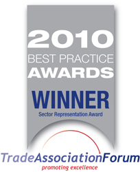 Award as best trade association in Britain at representing its members